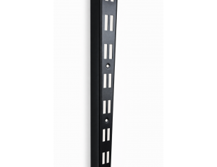 Рейка профиль двойная черная усиленная 2 м (толщина 2 мм)