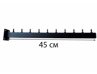 Кронштейн Флейта с Креплением к Стене 45 см, черный, ровный