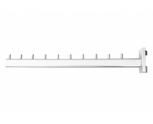 Кронштейн (Флейта) в рейку, хром, 40 см (10 гвоздиков)