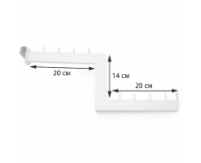 Кронштейн (Флейта) на перемычку белый 45 см 