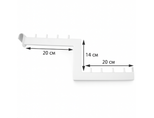 Кронштейн (Флейта) на перемычку белый 45 см 