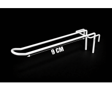 Торговый Крючок двойной на сетку 9 см (белый)