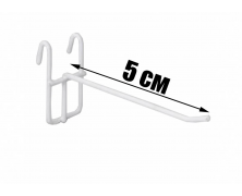 Крючок на сетку белый металло-пластик 5 см