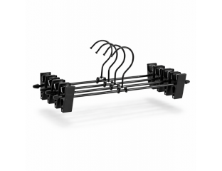 Вешалки плечики тремпеля для брюк и юбок (Черные) 36 см