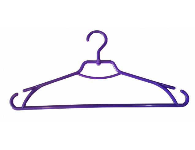 Плечики вешалки пластмассовые для одежды Лиза Украина 43 см (фиолетовая)