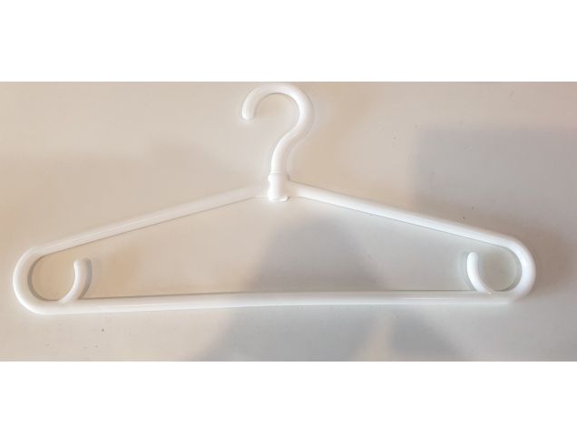 Плечики вешалки пластиковые для одежды (толстая) (белая) Украина 40 см