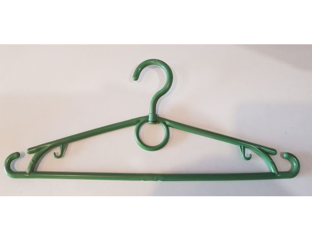 Вешалка плечики кольцо пластмассовые для одежды (зеленая) 39 см Украина