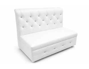 Диван Белый открывающийся с камнями 1200×750×850.