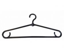 Плічка вішалки пластмасові для одягу (товста) (чорна) Україна 40 см