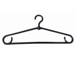 Плечики вешалки пластмассовые для одежды (толстая) (черная) Украина 40 см