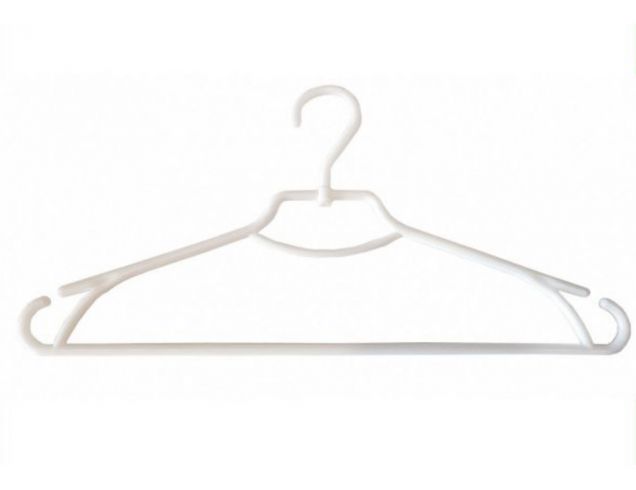 Вешалка плечики пластмассовые для одежды Лиза Украина 43 см (Белые)